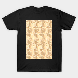 Geo Triangles - Orange Stripe T-Shirt